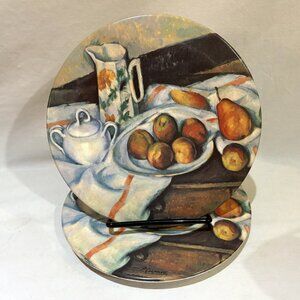 Pair of Design Imports Providence RI Melamine Trivet Cezanne's Painting Itay